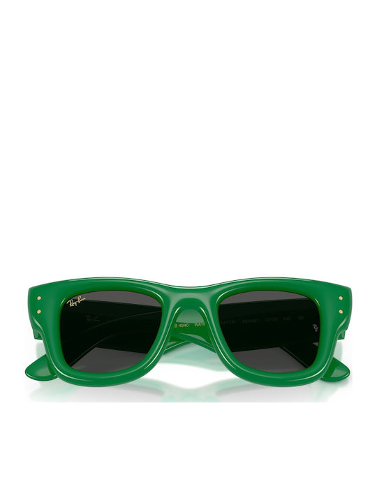 Ray Ban Wayfarer Puffer Unisex Γυαλιά Ηλίου με Πράσινο Κοκκάλινο Σκελετό και Πράσινο Φακό Rb4940 6834/87