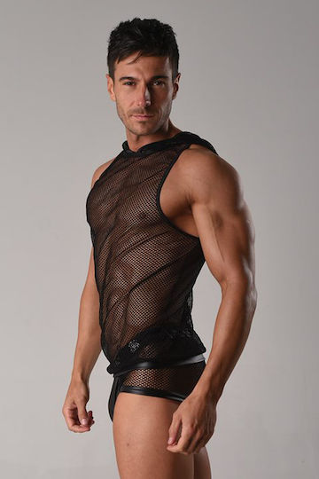 Anais Apparel Sexy Ανδρικό Top Μαύρο
