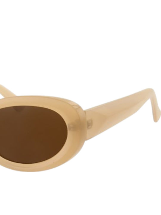 Paolo Moss Women's Sunglasses with Beige Frame and Beige Lens