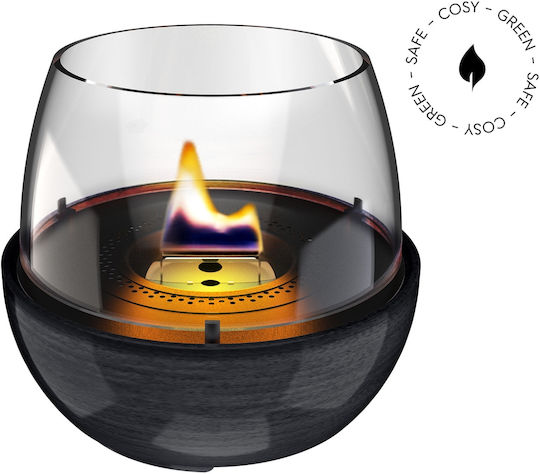 Tenderflame Desktop Bioethanol Fireplace Indoor Outdoor Black 19.3x18cm
