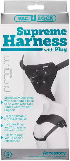 Vac U Lock Platinum Edition Supreme Harness Арсенал в Черен цвят