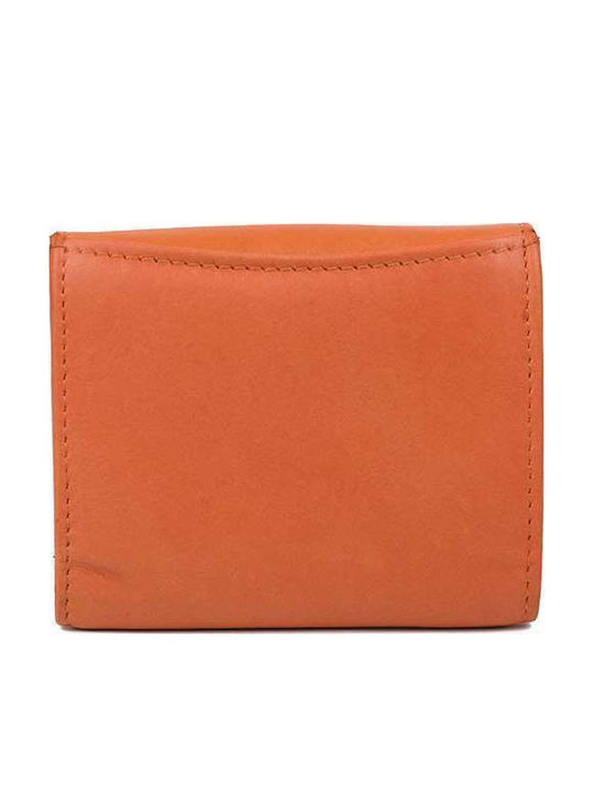 Small Leather Women's Wallet Classic Orange