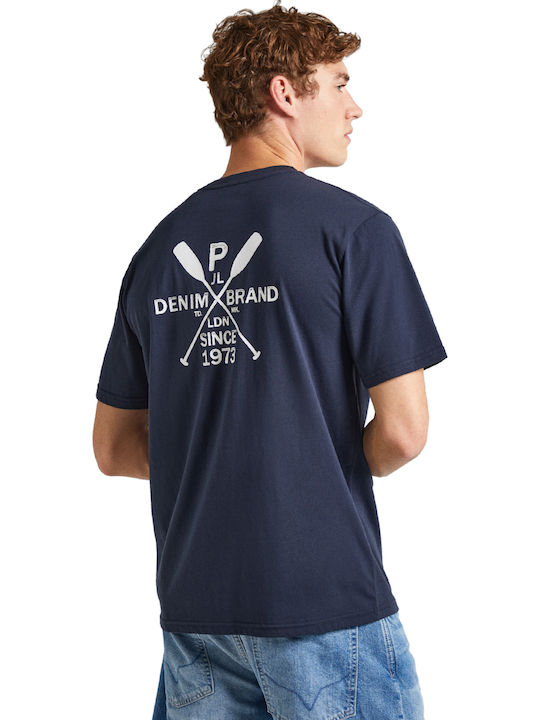 Callum T-shirt Navy Μπλε
