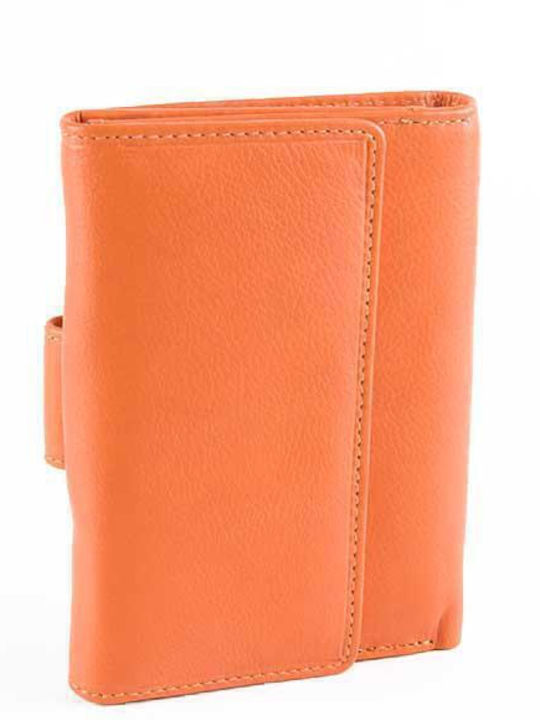 Small Leather Women's Wallet Classic Orange
