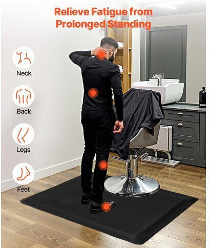 Vevor Salon Mat Hair Stylist 1525 X 910 Mm Rectangle Salon Mat 13mm Thick