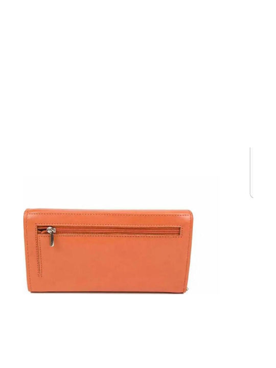 Large Leather Women's Wallet Classic Orange