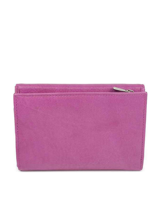 Small Leather Women's Wallet Classic Pink