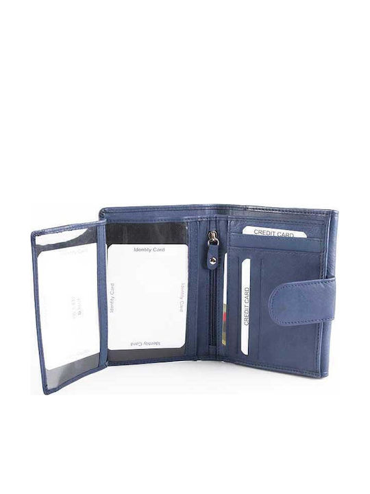 Small Leather Women's Wallet Classic Blue
