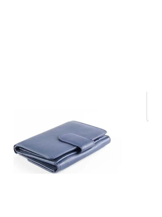 Small Leather Women's Wallet Classic Blue