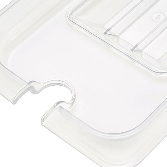 Gastronorm Deckel 1/4 GN Polycarbonat Vertiefung