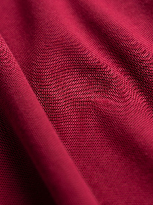 Polo Short Sleeve Blouse Dark Crimson