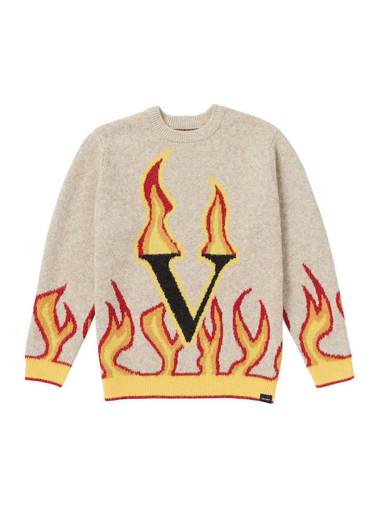 Fergadelic Sweater Πουλόβερ Μακρυμάνικο Λευκό