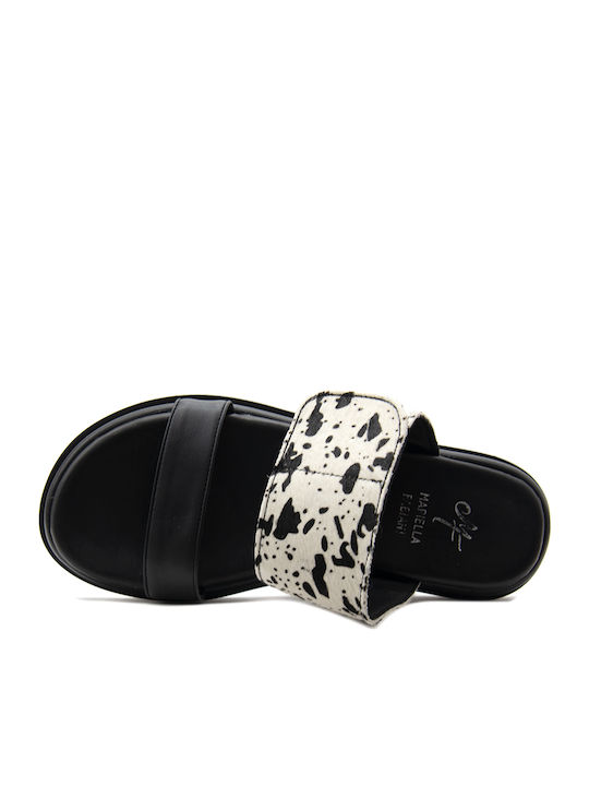 Δερμάτινα Γυναικεία Σανδάλια Flatforms Λευκά