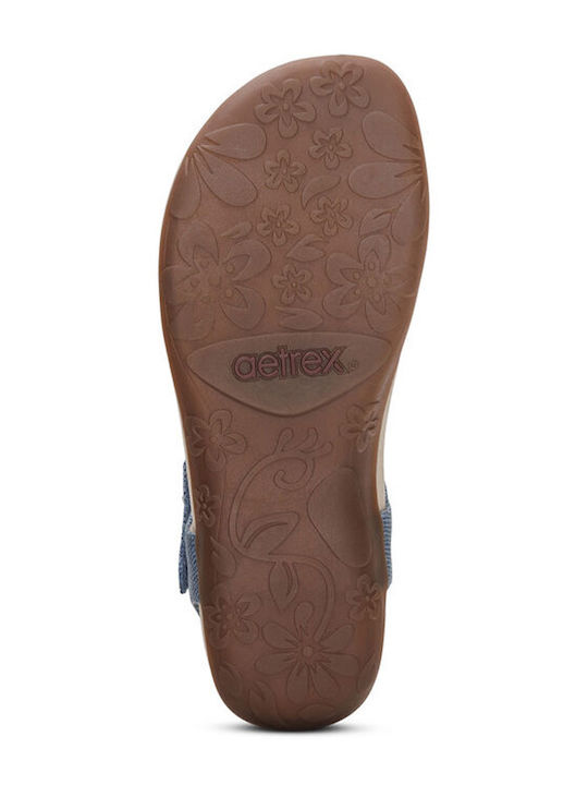 Women's Flat Sandals in Blue Color