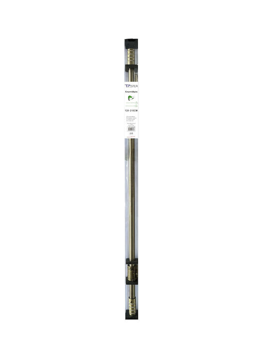 Tpster Metallic Curtain Pole Single Φ25mm 120cm Gold