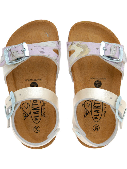 Kids' Sandals Lisa Anatomic Gold-Lilac Flower