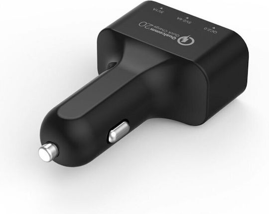 Orico Încărcător Auto 35W Cu Încărcare Rapidă Cu Porturi 3xUSB-A Culoare Neagră