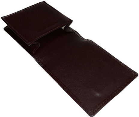 Mario Rossi Leather Tobacco Pouch With Snap Closure 11.5x7cm gift packaging