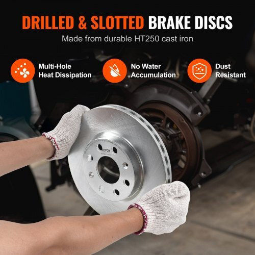 Vevor Front Ceramic Brake Rotor Pad Kit Vauxhall Adam Corsa D Box Hatchback