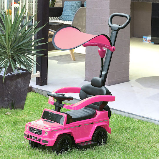 HomCom Ride On Car with Parental Handle for 12+ Months Pink
