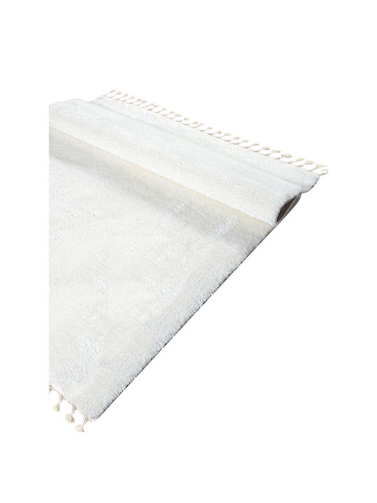 Balsan Shaggy Bedroom Rugs Set White P621555 3pcs