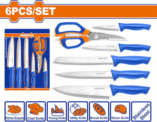 Wadfow Set Kitchen Shears And Kitchen Knives 6pcs Wkk2k61
