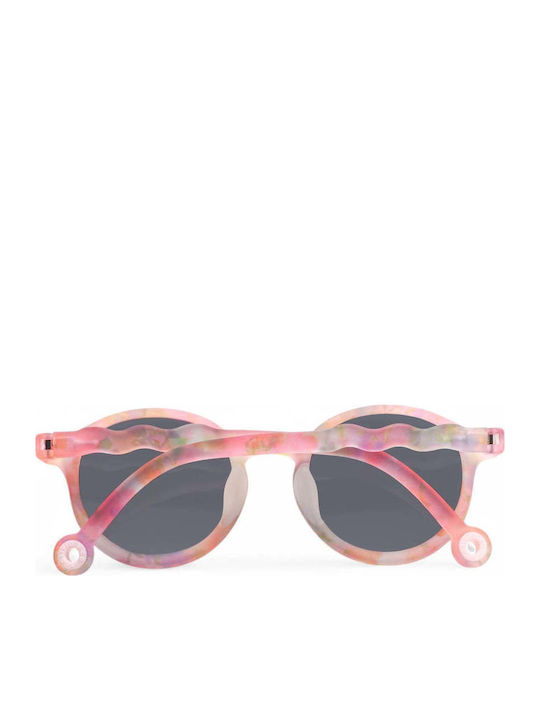 Olivio & Co Round Kids Sunglasses with Polarized Lens Flowers Pink for 3-5 Years