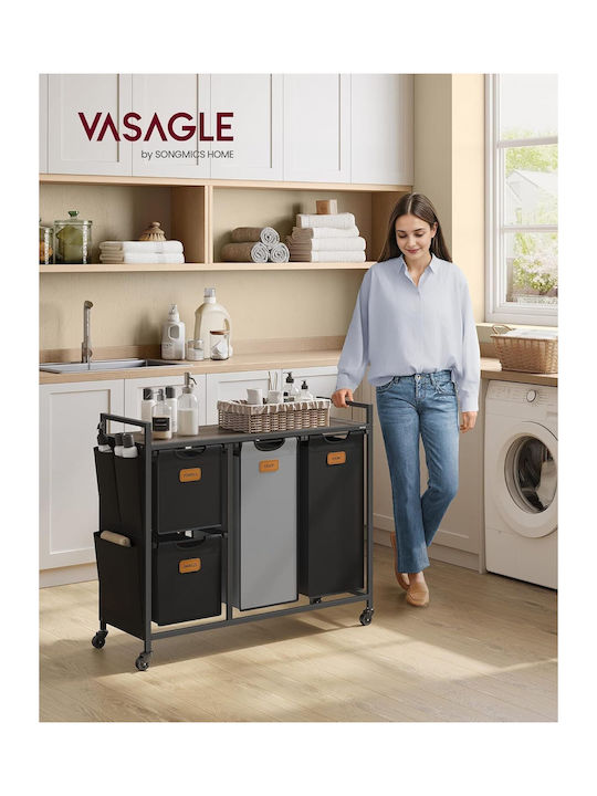 Vasagle Coș de rufe Tesatura 98.6x33x80.5cm Maro