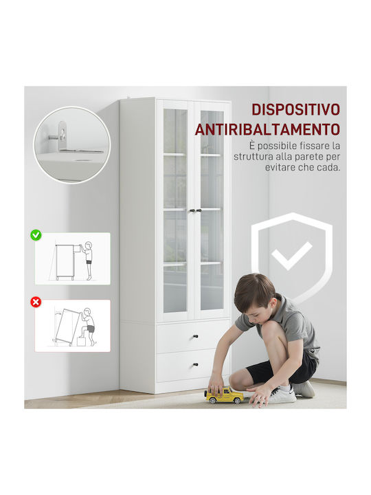 Kitchen Floor Drawer Unit White 59x30x164cm