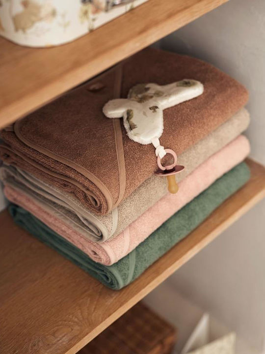 Jollein Baby Hooded Towel with Hood Nougat 100x100cm