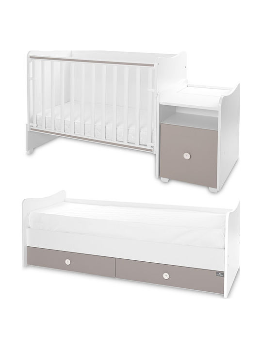 Lorelli Babybett Multifunktional Trend Plus Weiß mit Matratze 70x160cm