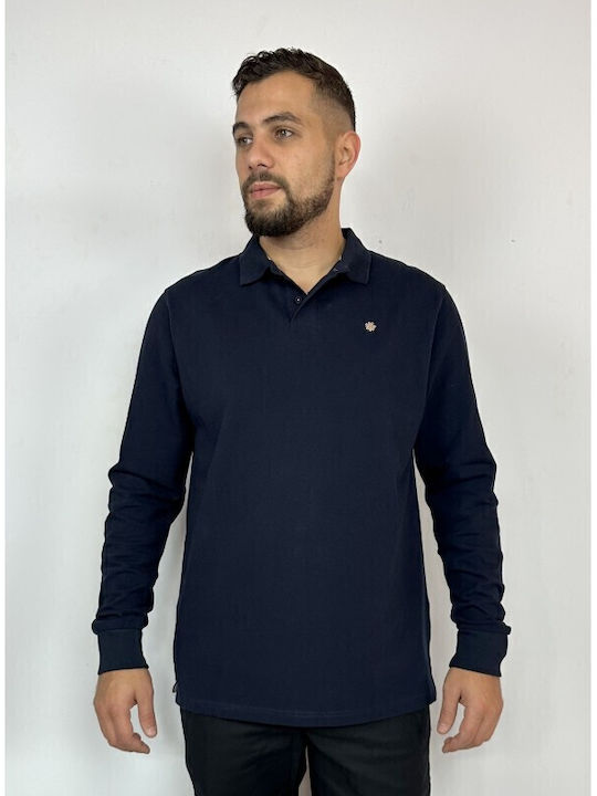 Polo Langarmbluse Blue Navy