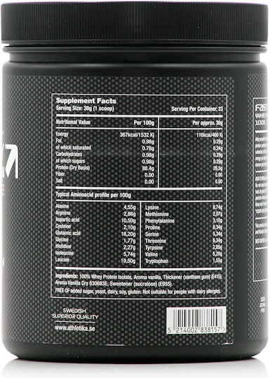 Athletika Sport Nutrition Fast Way Protein Molke mit Geschmack Vanille 700gr