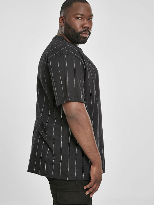 Pinstripe T-shirt Black