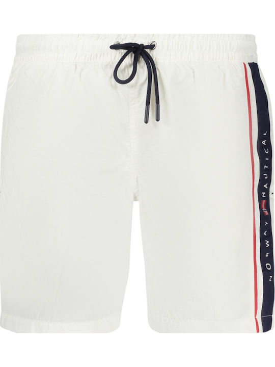 Men's Swimwear Shorts White with Patterns