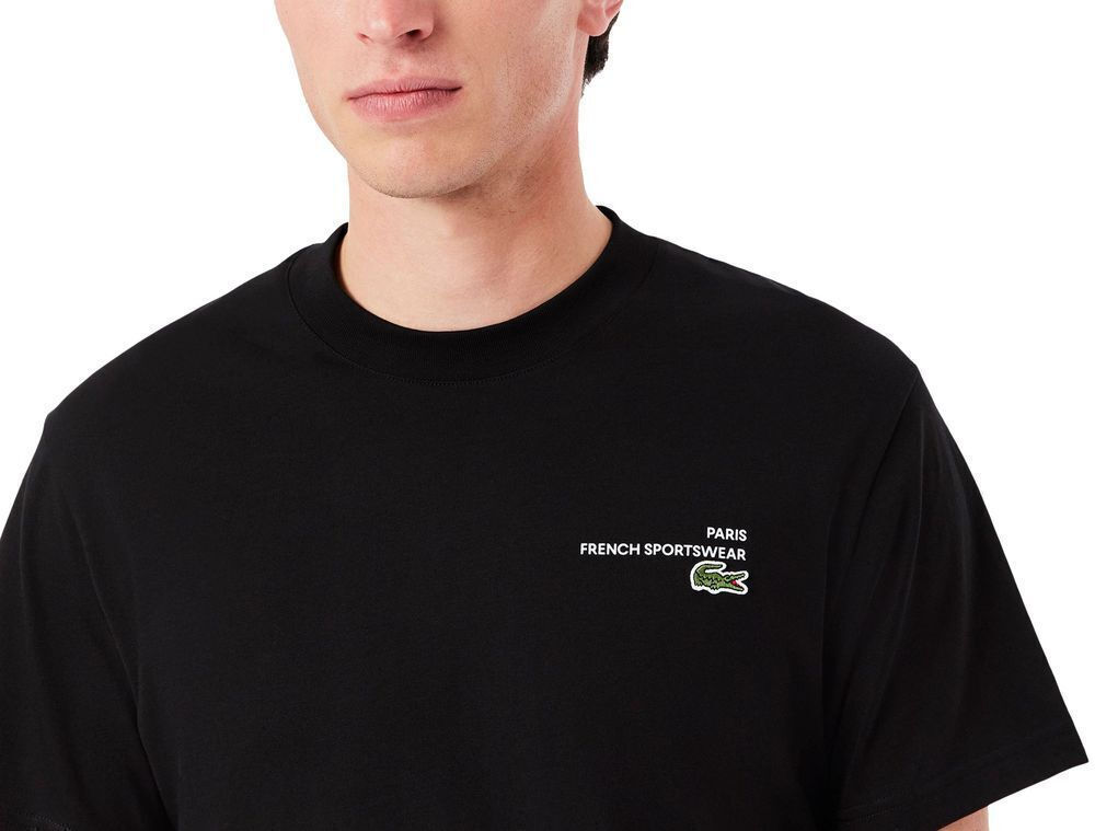 Tシャツ・カットソー LACOSTE Men T-shirt Black TH9880 31 Titolo | Shop Lacoste Print Motif T-Shirt here at Titolo