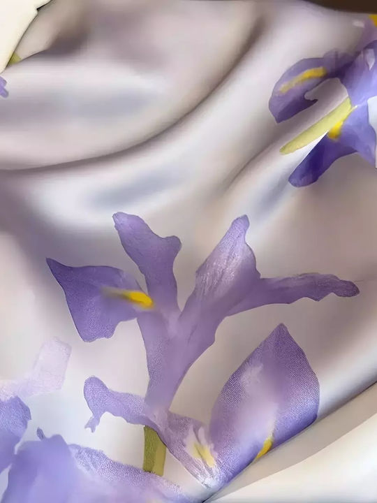 By Queen Γυναικείο Μαντήλι Ίριδες Purple