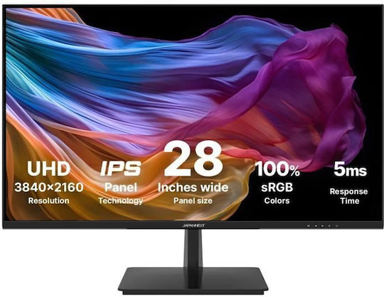 Japannext IPS Monitor 28" 4K 3840x2160 με Χρόνο Απόκρισης 5ms GTG