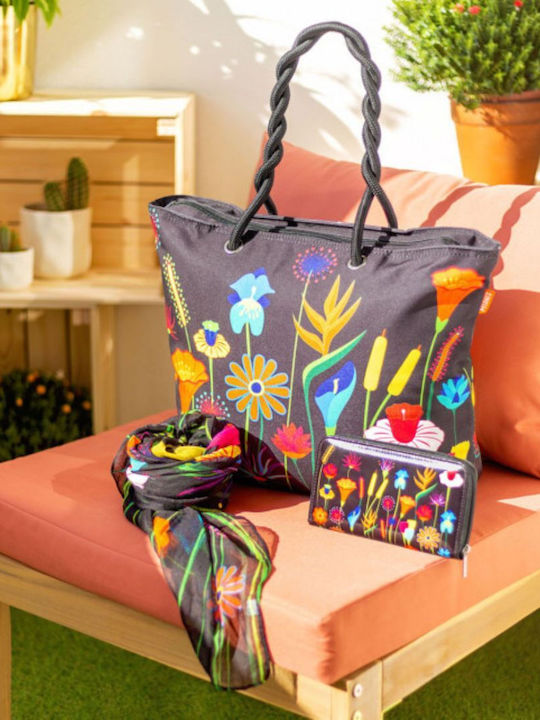 Pylones Beach Bag from Canvas Jardin Fleuri