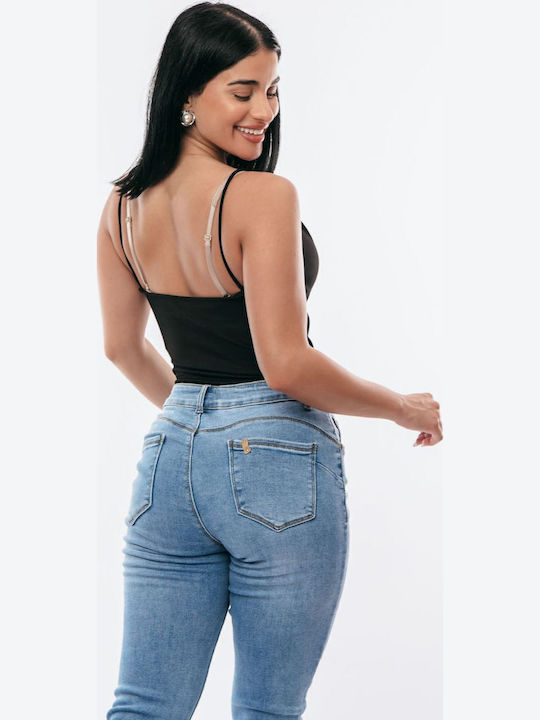 Damen-Bodysuit Drapé Schwarz Einheitsgröße