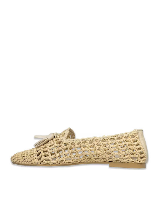 Damen Ballerinas in Beige Farbe