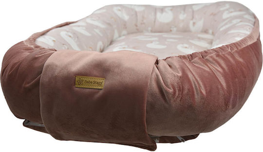 Bebe Stars Swan Baby Nest Pink 30x64cm