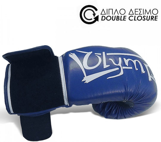 Olympus Sport Elite Boxhandschuhe Leder für Kampf Blau