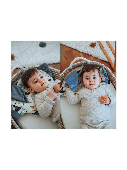 La Millou Sleepy Pig Minky Baby Bed Reducer Pillow White 35x66cm