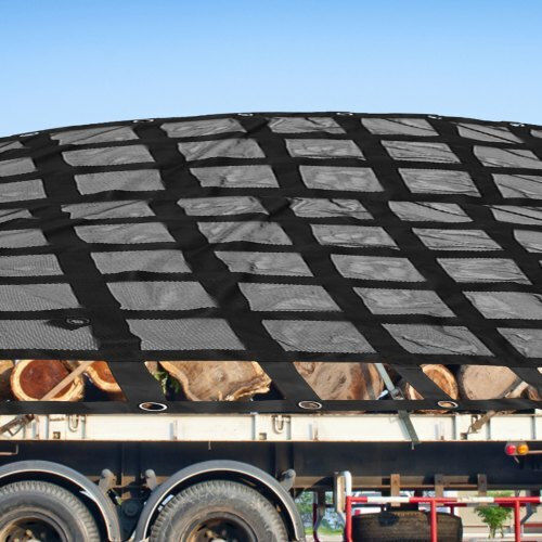 8' x 6.7' Lkw-Gepäcknetz Mesh Cam Schnallen & S-Haken Pickup Ladefläche 1100lbs