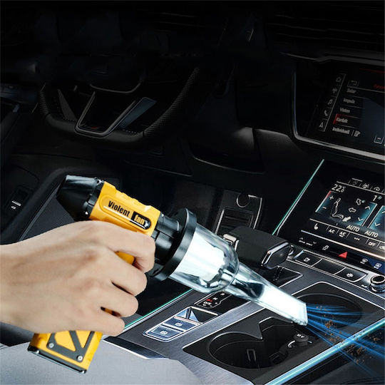 F015 Autostaubsauger & Gebläse 2-in-1 Wiederaufladbar 12V Gelb
