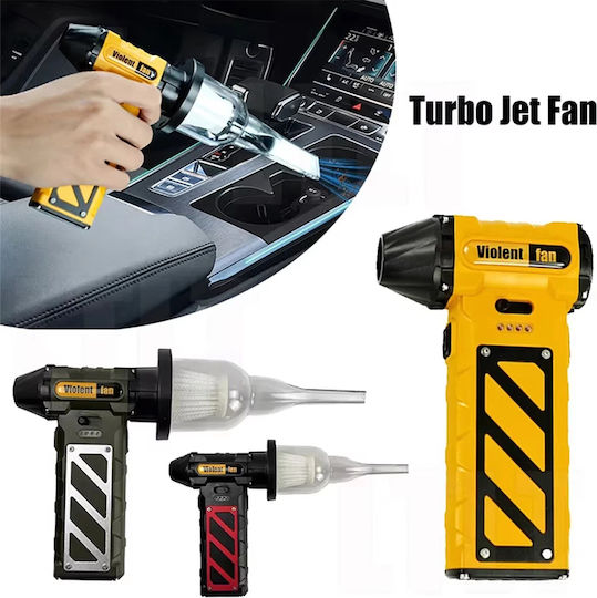 F015 Autostaubsauger & Gebläse 2-in-1 Wiederaufladbar 12V Gelb