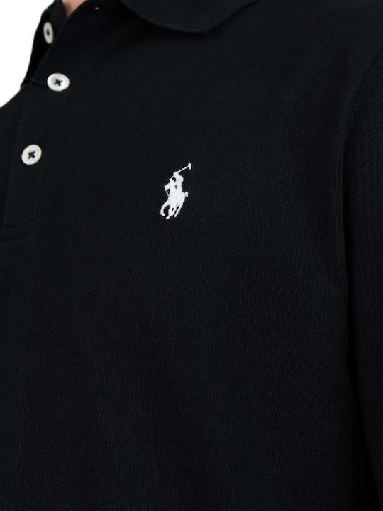 Polo Langarmbluse Black