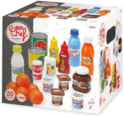 Ecoiffier Food Set Toys Pack Drive Accessories Dinette (20 Pcs)
