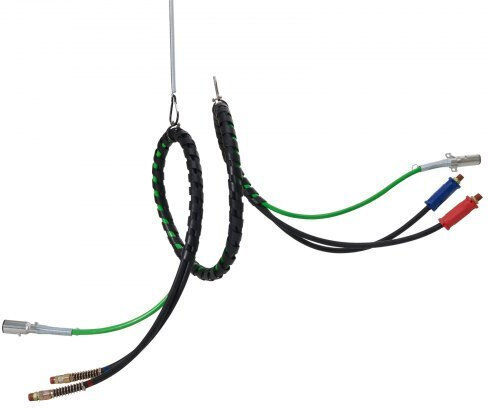 Vevor 12ft 3-in-1 Semi Truck Air Lines Kit 2pcs Glad Hands Handles